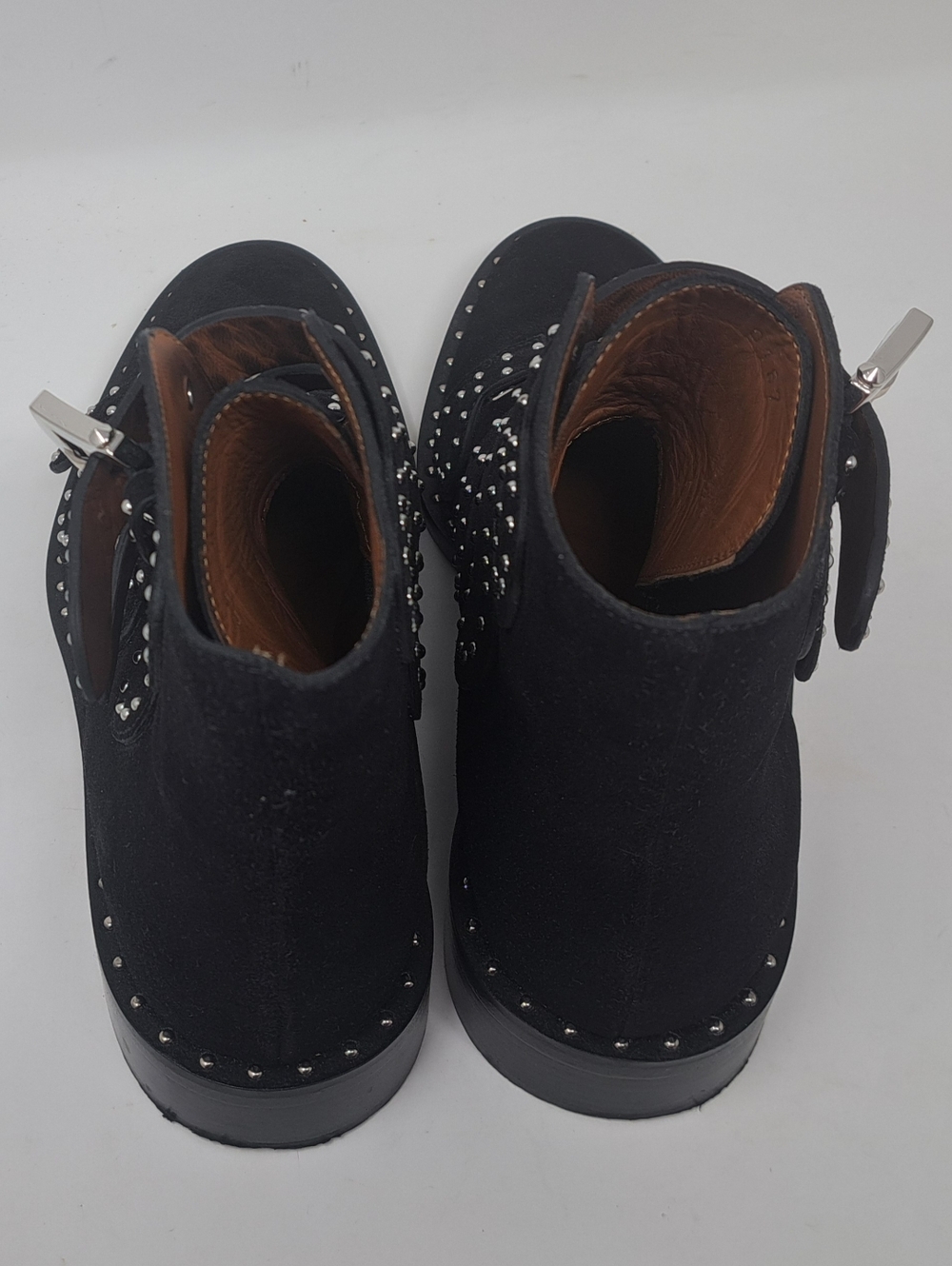 Givenchy Paris Women's Ankle Boots Studded Suede Straps Italy 36.5 EU / 6.5 US - Picture 6 of 16